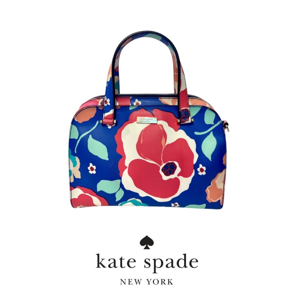 Kate Spade Blue and Red Floral Crossbody 👜 Ships FREE